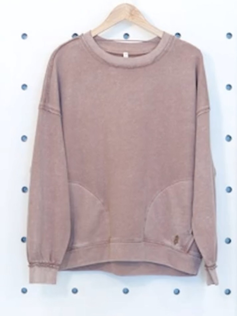 Free People Movement Metti Crew Sweatshirt Washed Mauve